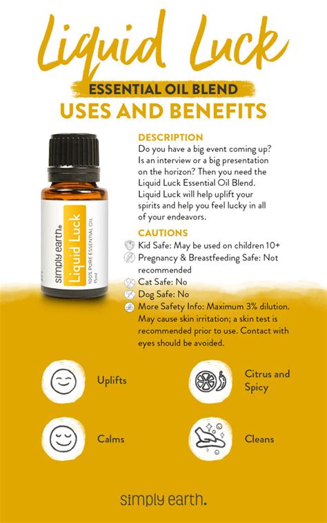Liquid Luck Blend Made With Essential Oils .